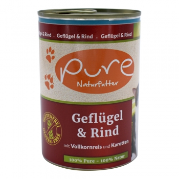 PURE CAT Geflügel&Rind 400g